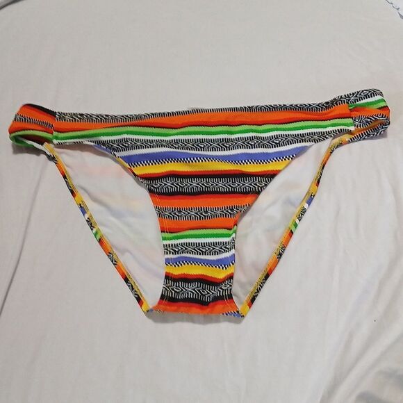 Push Up Twist Bandeau Bikini Set bright colorful beach cruise Sz XXL NWOT - Picture 6 of 9